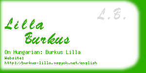 lilla burkus business card